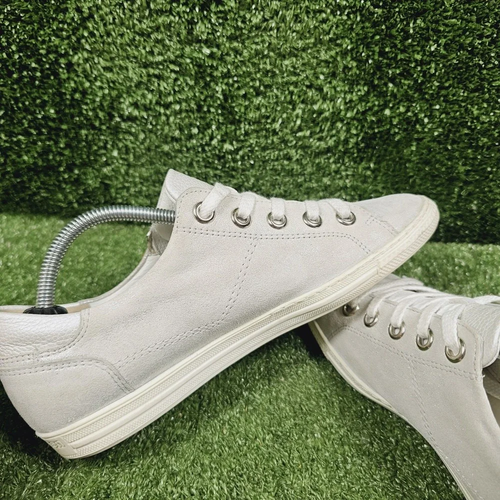 Paul Green Addie Metallic Silver Athletic Zip Up Comfort Sneakers Womens US 7.5